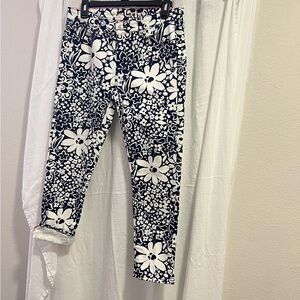 Kate Spade Broome Street Bold Flower Print Pants Jeans Size 29 NWOT's